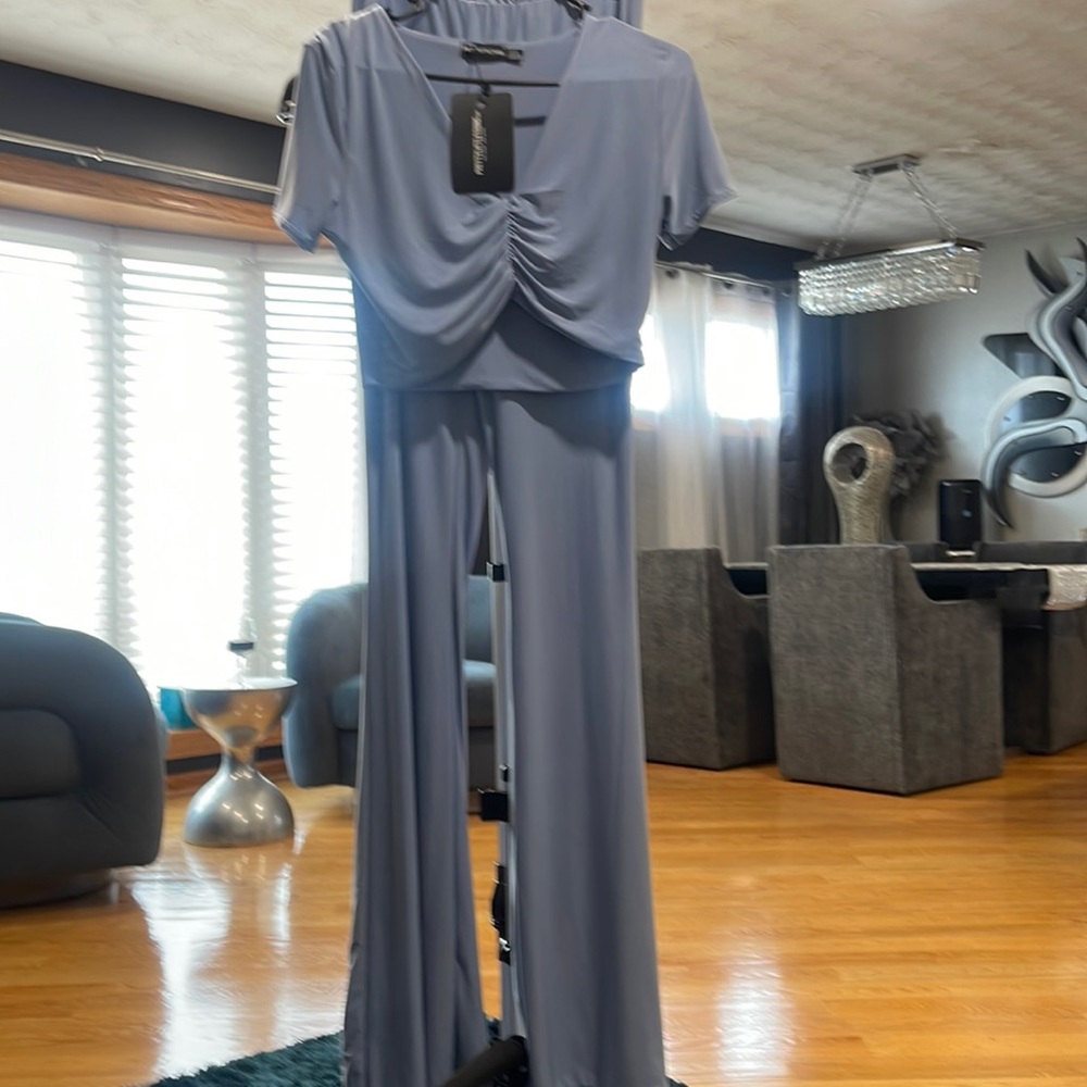 2 piece set crop top w/pants